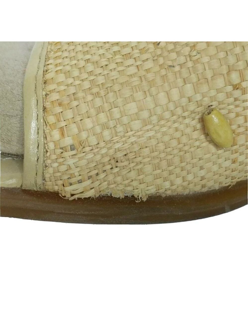 Cabin Creek Beige Raffia Beaded Sandals Size 6.5M - Picture 7 of 8